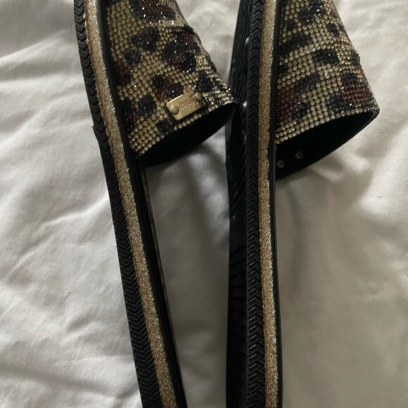 Juicy Couture Leopard Rhinestone Slides (SIZE:10) - Picture 2 of 5